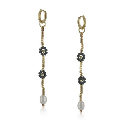 AMANDA TINY DAISY ORECCHINI A CERCHIO CON PERLINE 2548