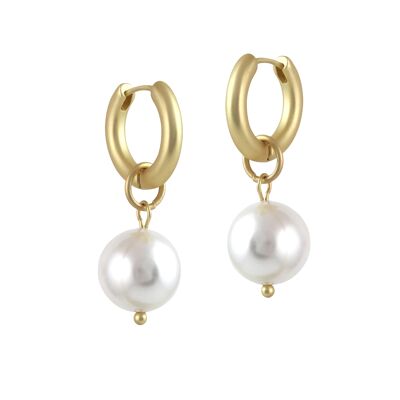 ORECCHINI HUGGIE GOCCIA PERLA SORAYA 2545
