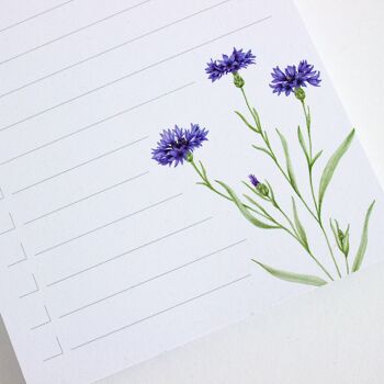 Bloc-notes 'To Do' DIN A6 | 50 feuilles | avec bleuets aquarelles | écologique 5