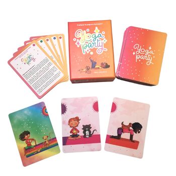 YOGA PARTY un jeu de 80 cartes illustrées pour faire du yoga en famille 2