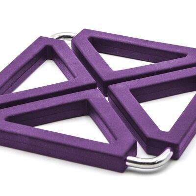 Dessous de Verre Multifonctionnel en Silicone Violet