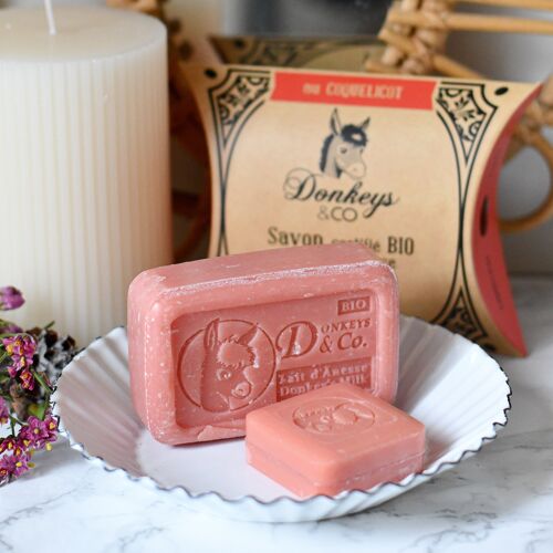 Savon Bio lait d'ânesse Coquelicot 100g