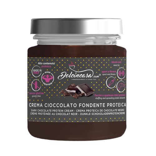Crema Proteica Cioccolato Fondente – 200g ALTO CONTENUTO PROTEICO