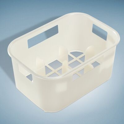 Bottle crate, pearly cream white