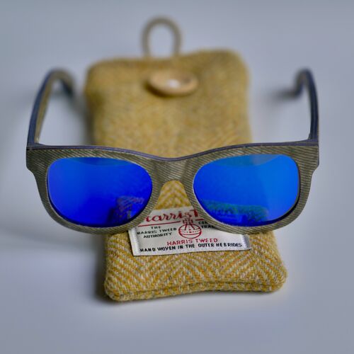 Orleans Sunglasses Recycled Denim Frame - Blue Lens