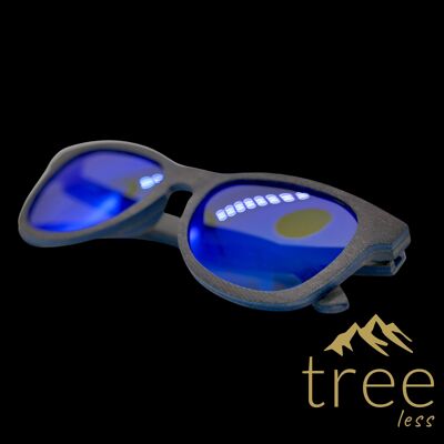 Boatmans Sonnenbrille – Recycelter Denim – blaue Gläser