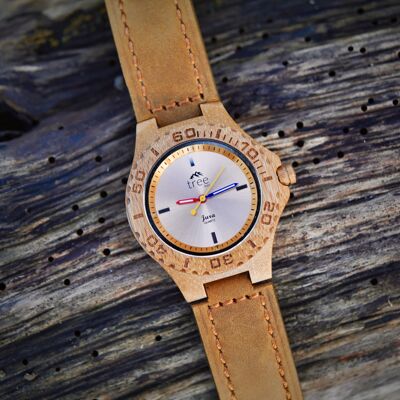 JURA Bamboo Watch/Leather Strap by Treeless Products
