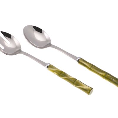 Bamboo set 2 pieces green olive salad