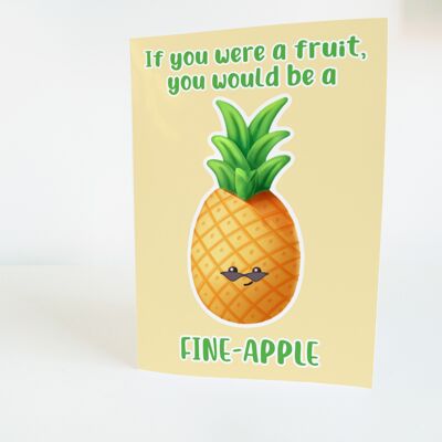 Fine-Apple Valentines Day Card, Funny Greeting Card