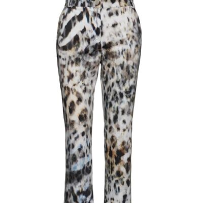 Animal Print Fitted Pants