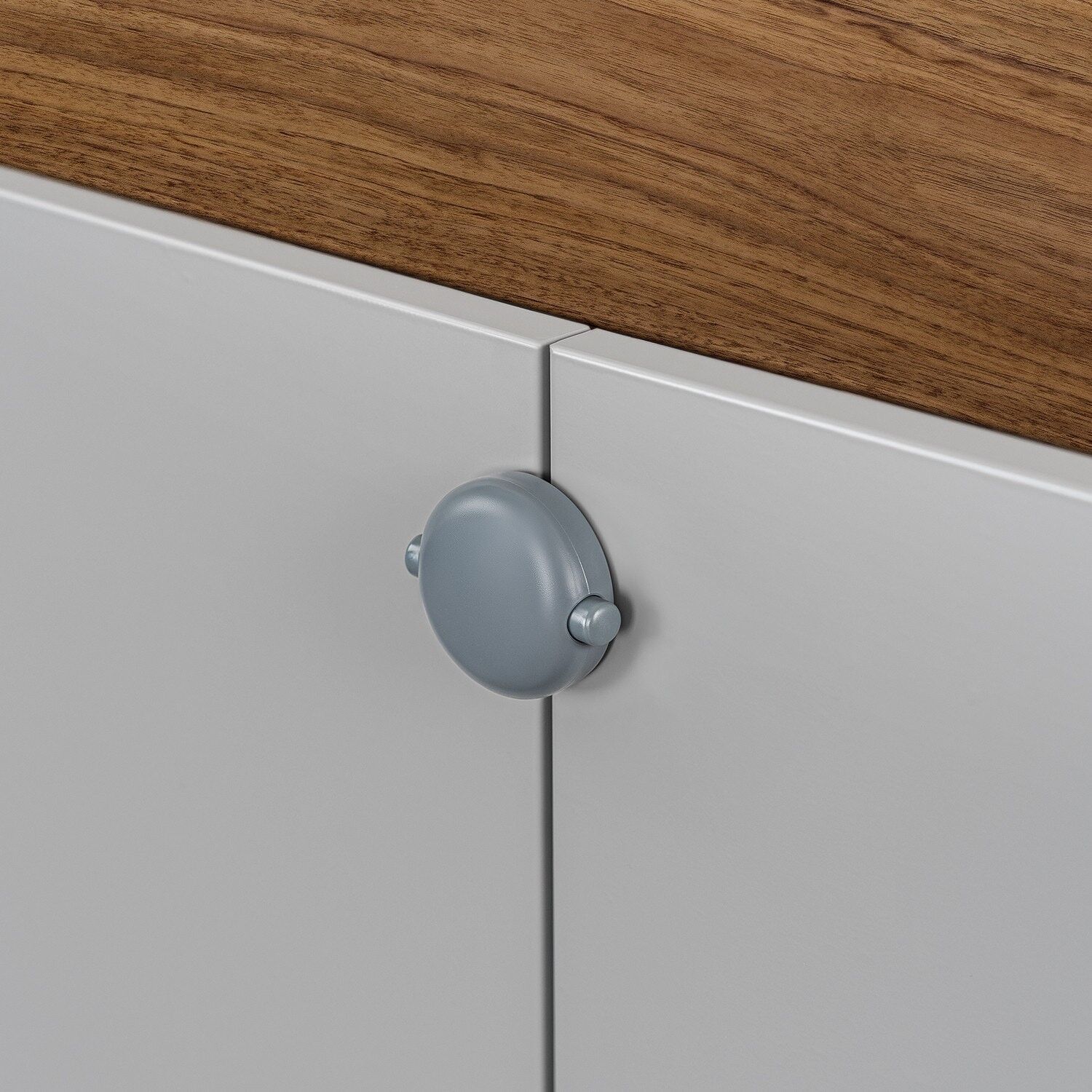 Serratura per armadio per porte doppie, grigio