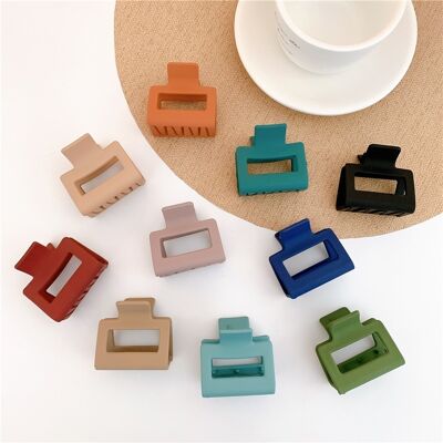 Frosted Solid Color Square Claw Clip