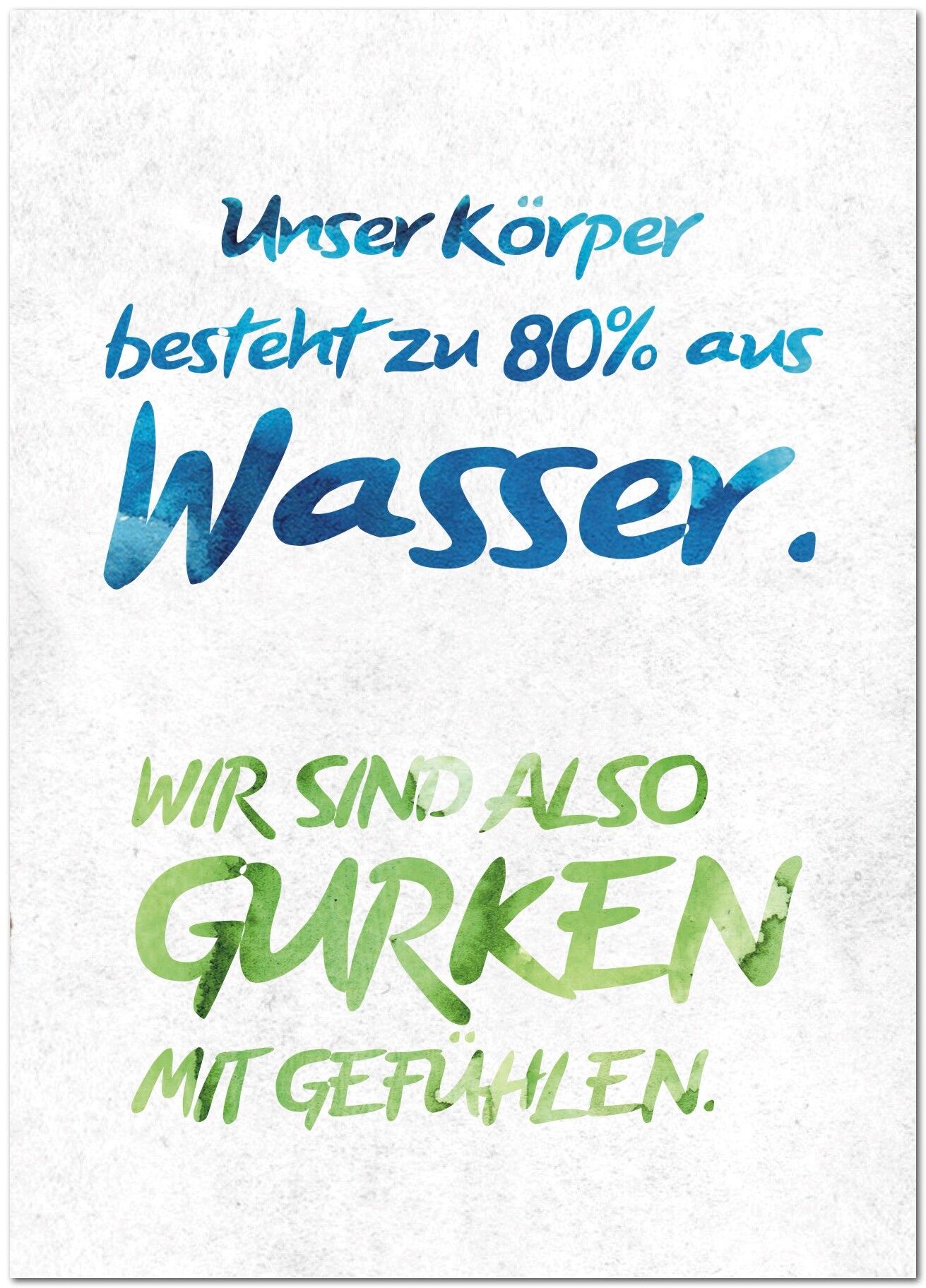 Cartolina "Siamo cetrioli con sentimenti"
