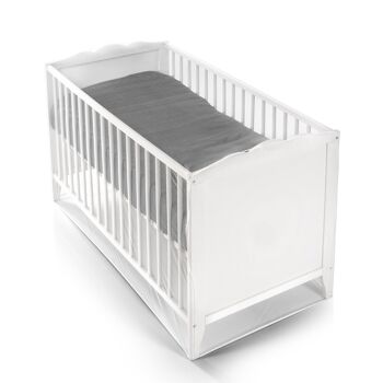 Moustiquaire BiteSafe pour lit bébé et lit de voyage, blanc 2