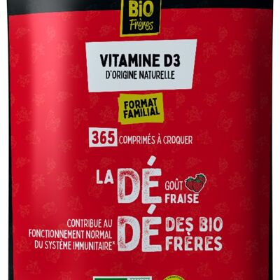 Packung 365 Dédé Erdbeere – Kautabletten – Vitamin D3