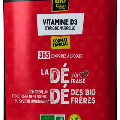 Packung 365 Dédé Erdbeere – Kautabletten – Vitamin D3