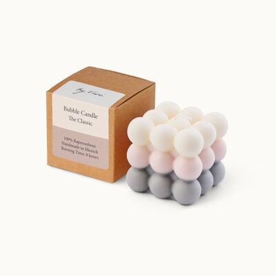 Bubble candle tricolor The Classic