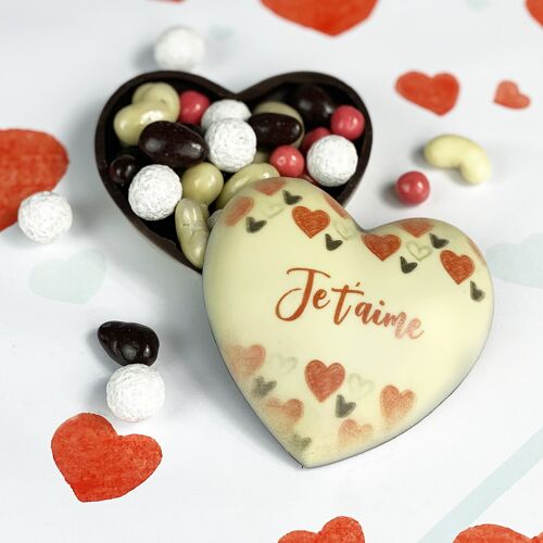 Chocodic - coeur 3d tout chocolat personnalisé Saint Valentin fête des mamie maman grand mère