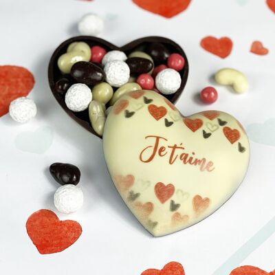 Chocodic - coeur 3d tout chocolat personnalisé Saint Valentin fête des mamie maman grand mère