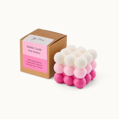 Bubble candle Tricolor Pink Panther