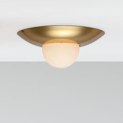 Brass Dome Flush Ceiling Light