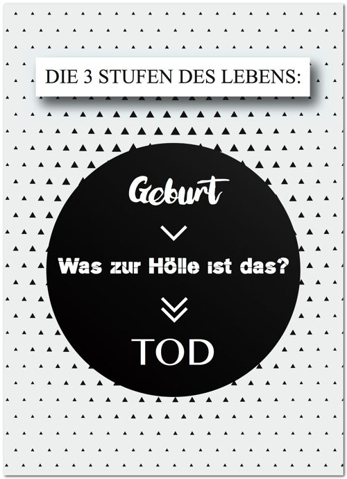 Postkarte "Die 3 Stufen des Lebens"