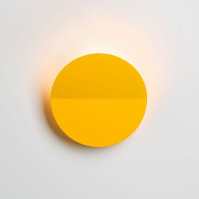 Yellow Round Diffuser Wall Light