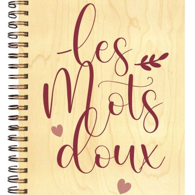 SOFT WORDS WOODEN COVER NOTEBOOK