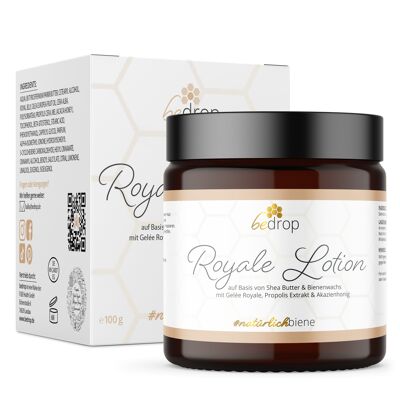 Royale Lotion Lotion pour le corps à la gelée royale, au beurre de karité et au miel d'acacia - 100g