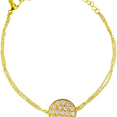 Bracelet circle zirconia gold