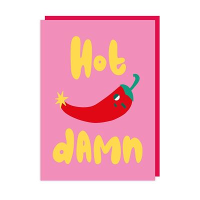 Hot Damn Valentines Card Pack of 6