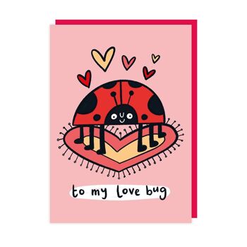 Lot de 6 cartes de Saint-Valentin Love Bug 2