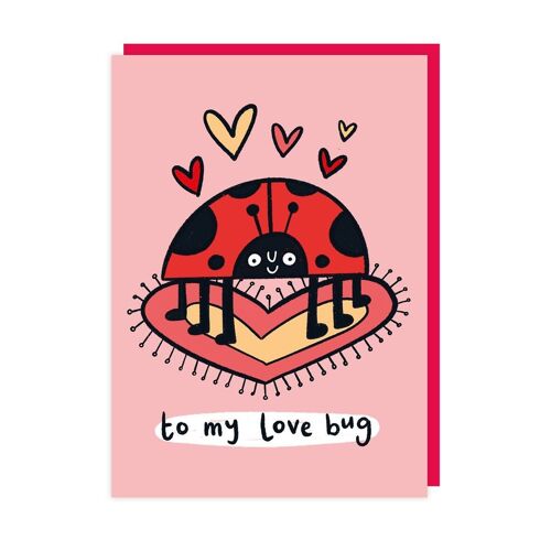 Love Bug Valentines Card Pack of 6