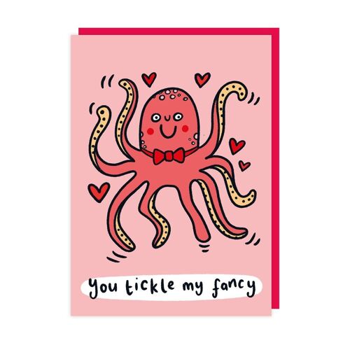 Octopus Valentines Card Pack of 6