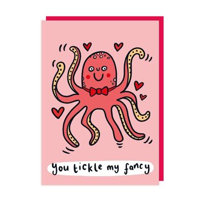 Tintenfisch-Valentinskarten-Pack mit 6
