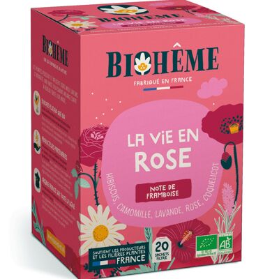 Infusión La Vie en Rose - 20 bolsitas de té X6 cajas