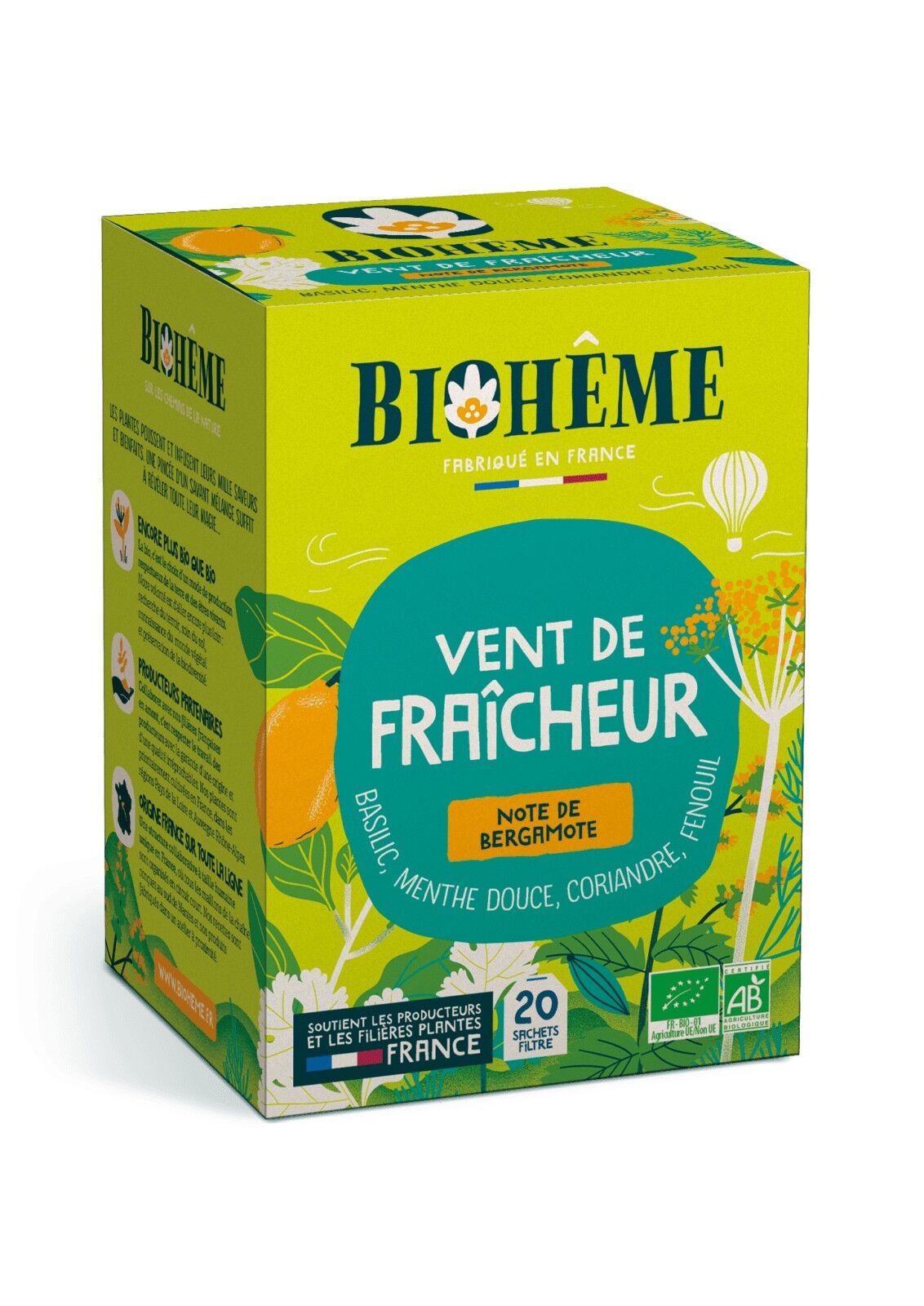 Infusion Vent de Fraicheur - 20 Teebeutel x 6 Schachteln