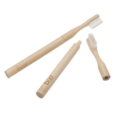[ABSTAND] Zahnbürste mit wiederaufladbarem Bambuskopf