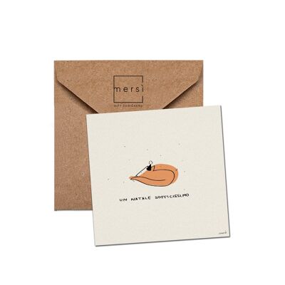 C91 - Greeting card - christmas card - fox - fox