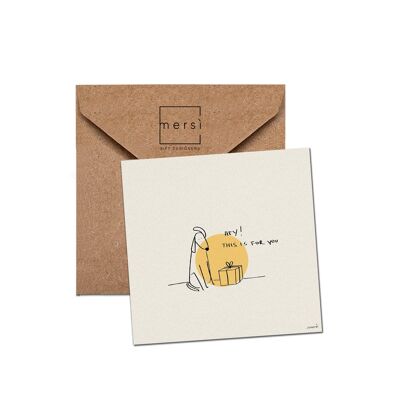 C92 - Cartolina auguri - christmas card - dog gift