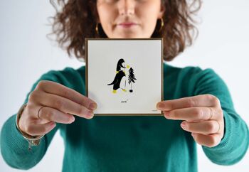 C75 - Carte de voeux - carte de noël - pingouin 2