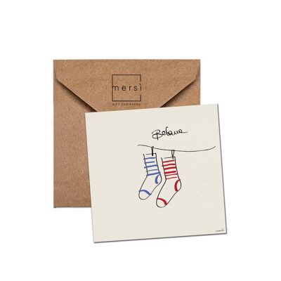 Greeting card - christmas card - stocking