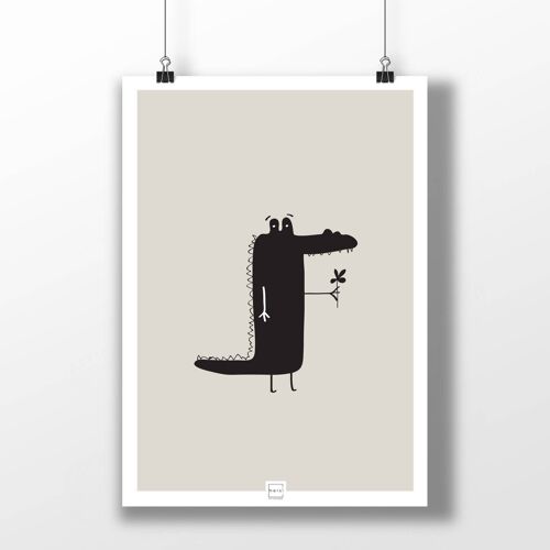 Poster A3 - coccodrillo - crocodile