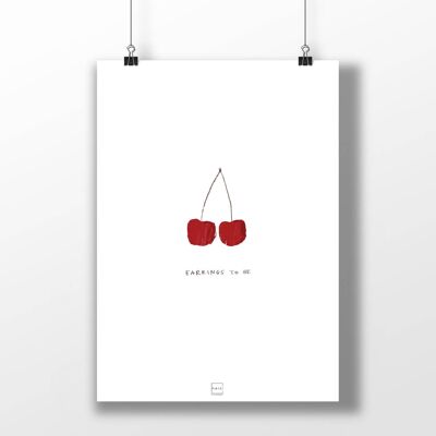 Poster A3/A4 - cherries - cherries