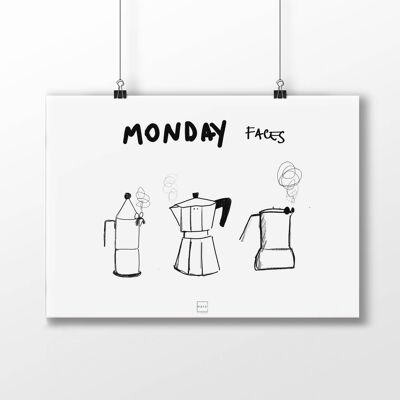 Poster A3 - Monday faces