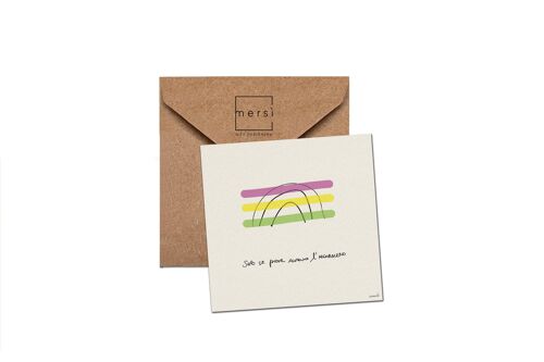 Cartolina di auguri - birthday card - handmade in Italy - rainbow