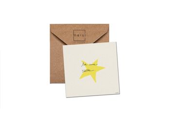 Carte de voeux - carte d'anniversaire - faite à la main en Italie - mon étoile 1