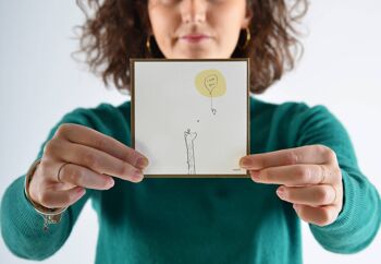 Carte de voeux - carte d'anniversaire - fait main en Italie - girafes - amour girafe 2
