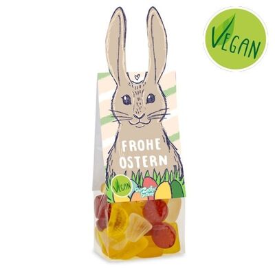 Sacchetto di caramelle mix di gomme da masticare alla frutta di coniglio Pasqua vegana