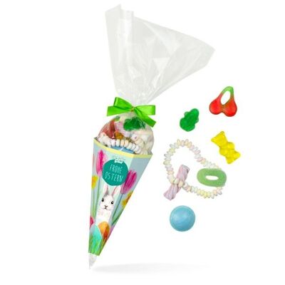 Candy Cone Happy Easter Colorful candy mix